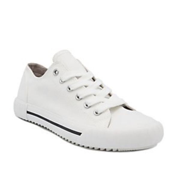 white canvas craft shoes